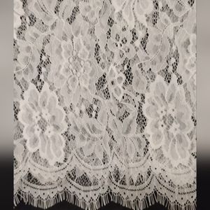 SheIn Curve, white laced cropped blouse